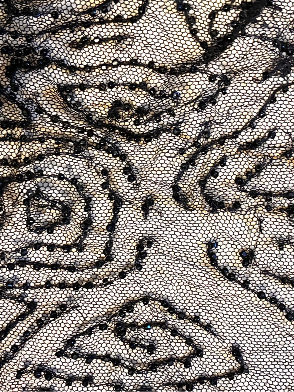 Antique Jet Beaded Shrug, Intricate Design, Art Deco or Victorian mourning style - Picture 4 of 6